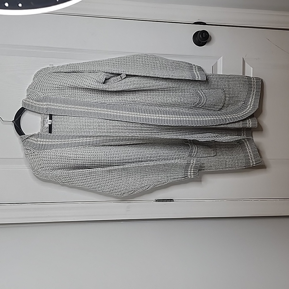 Women's Grey Open Sweater  NWT Size XL